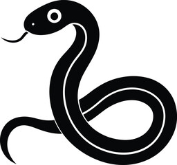 Snake black vector illustration