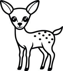 Cute Baby Deer with Big Eyes Vector Art Perfect for Kids Designs
