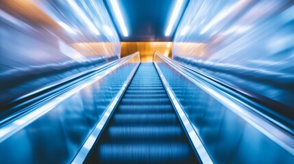 Obraz premium Dynamic Escalator Motion