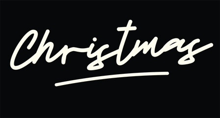 Christmas Signature Font. Icon logo holiday.