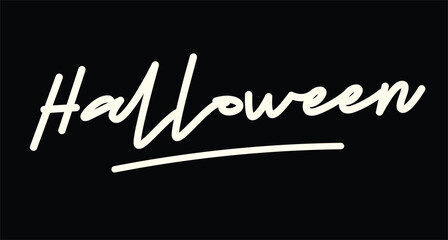 Halloween Signature Font. Icon logo holiday.