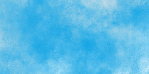 wet ink effect sky blue color watercolor, Aquarelle painted fresh and cloudy sky with clouds, Blue winter vector watercolor art background with clouds, abstract blue Soft cumulus cloudscape sky.