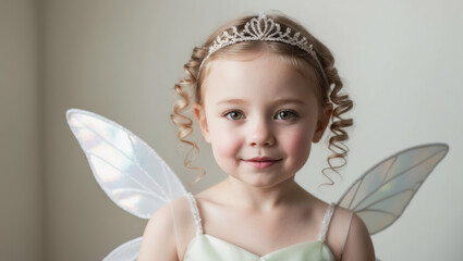 Fototapeta premium little girl with wings