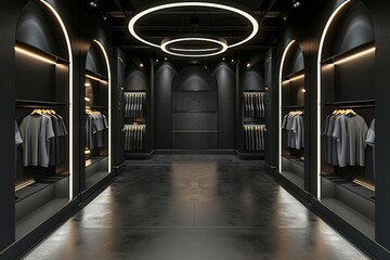 a walk in closet filled with lots of clothes