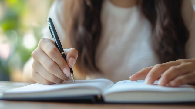 "Writing in a Notebook"