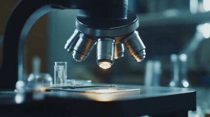 Laboratory Microscope in Use