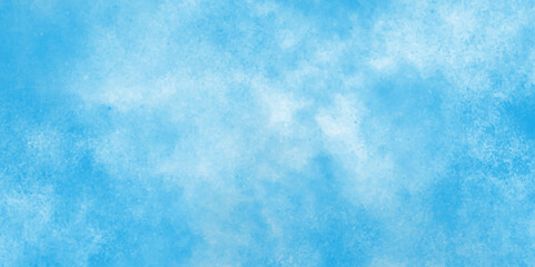 wet ink effect sky blue color watercolor, Aquarelle painted fresh and cloudy sky with clouds, Blue winter vector watercolor art background with clouds, abstract blue Soft cumulus cloudscape sky.