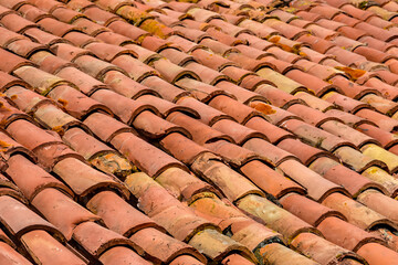 Patterned Orange Roof Tiles