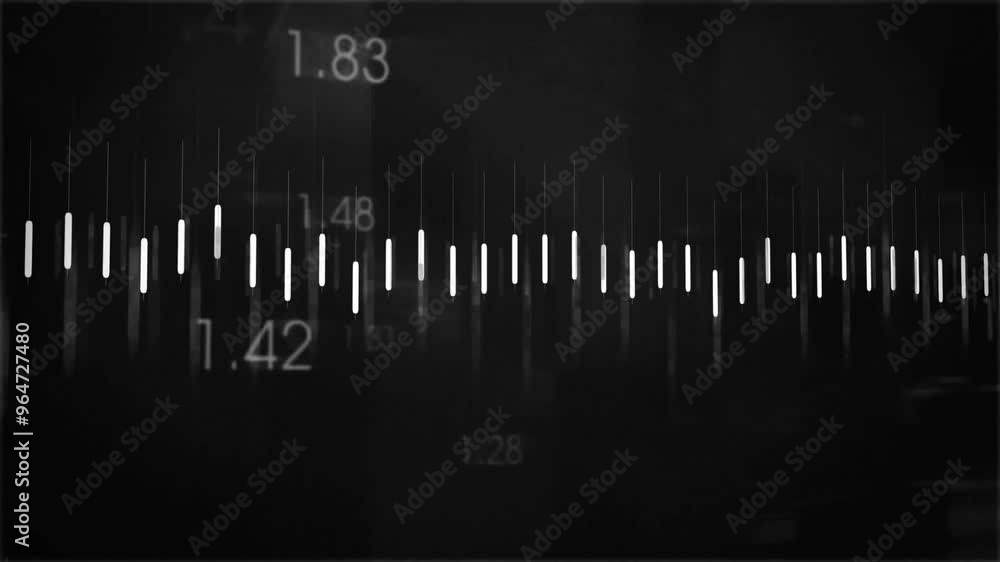 Poster animation of digital data processing over computer servers