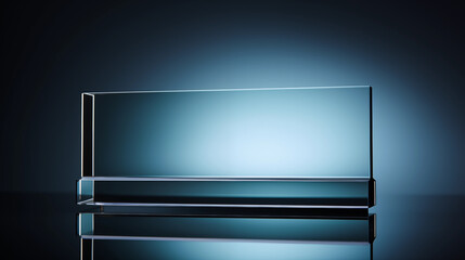 The glass board is on the table. Background for a business card