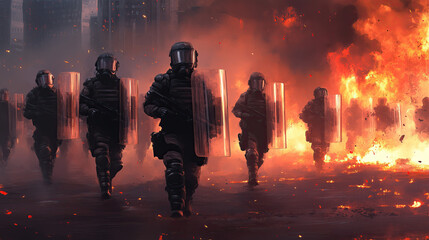 Riot control in a metropolis