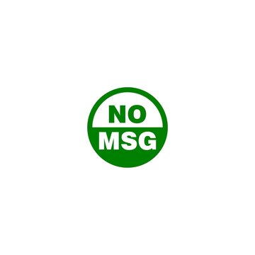 No MSG MSG free icon isolated on white background