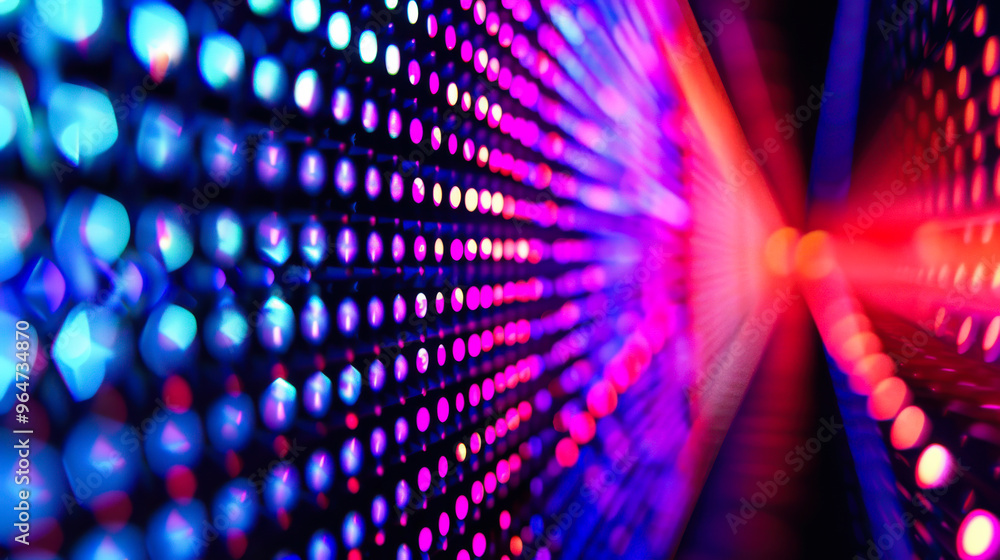 Aufkleber a colorful, multi-colored light show with many different colors. the lights are arranged in a way th