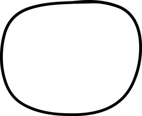 comic chat bubble. handdrawn bubble speech shape