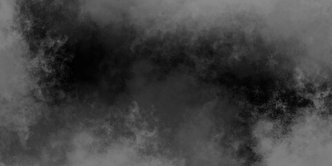 Abstract natural fog on dark background. Gray grunge smoke texture dark sky black night cloud. Abstract design with smoke on black overlay effect. black and white color seamless grunge white black fog