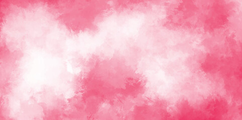 Abstract pink pastel cloud grunge texture background. Soft baby pink powder colored polished and empty smooth Watercolor background. The cloudy stained color splashing watercolor with smoky grunge art