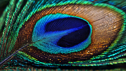 Obraz premium closeup of a peacock feather