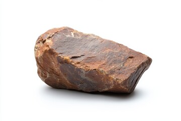 piece of ancient stone on white