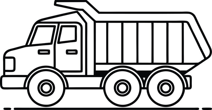 recommend clip art:  dump truck line art vector  illustration 