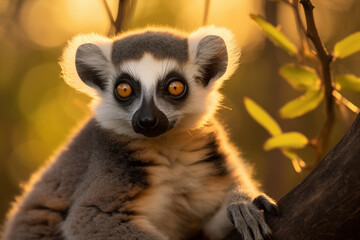 Obraz premium Lemur at outdoors in wildlife. Animal