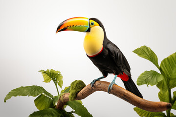 Fototapeta premium Toucan over isolated white background. Animal