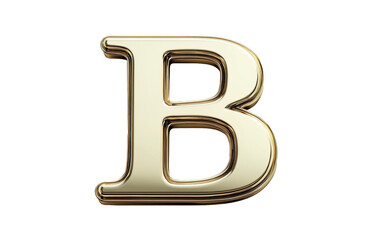 Letter B isolated on white or transparent background