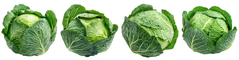 Cabbage isolated on a transparent background.