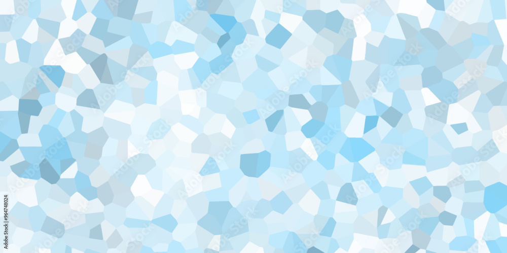 Poster abstract blue, white broken stained glass background design with line. geometric polygonal backgroun