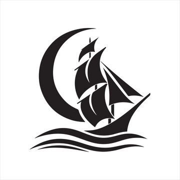 recommend clip art: Yawl Silhouette Vector Illustrations – High-Quality Nautical Graphics