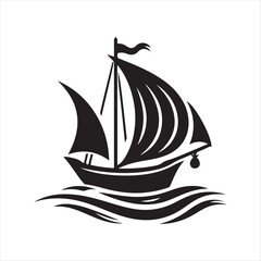 Yawl Silhouette Vector Illustrations – High-Quality Nautical Graphics