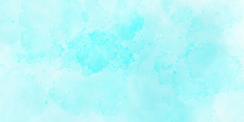 Abstract natural blue creative of a hand painting blue sky  cloudy summer season watercolor texture grunge beautiful concept wallpaper.