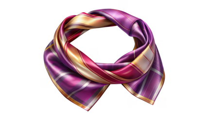 Silk Scarf on transparent background.