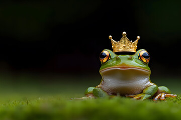 Frog Prince with a Gold Crown | Fairytale Icon and Enchanting Storybook Character