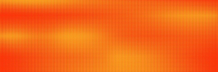 Dots halftone orange color pattern gradient texture with technology digital background. Dots pop art comics with nature graphic design.