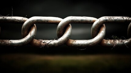 Fototapeta premium Close Up of Rusted Chain Links