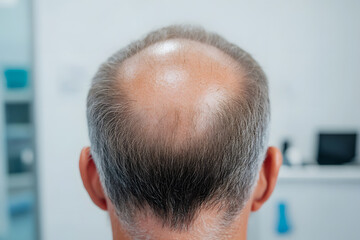 Man with a Head of Hair in a Hair Transplant Procedure | Effective Hair Restoration and Cosmetic Treatment