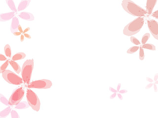 Spring flowers falling vector illustration. Japanese sakura petals spring confetti.