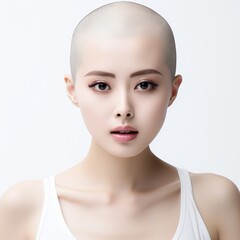 Beautiful Headless Female Portraits on White Background for Animation Mapping