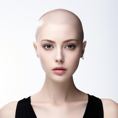 Beautiful Headless Female Portraits on White Background for Animation Mapping