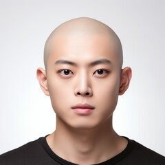 Handsome Male Portraits on White Background for Face Mapping