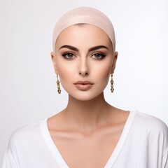 Beautiful Headless Female Portraits on White Background for Animation Mapping