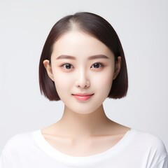 Beautiful Headless Female Portraits on White Background for Animation Mapping