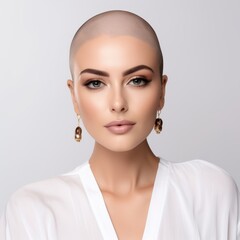 Beautiful Headless Female Portraits on White Background for Animation Mapping