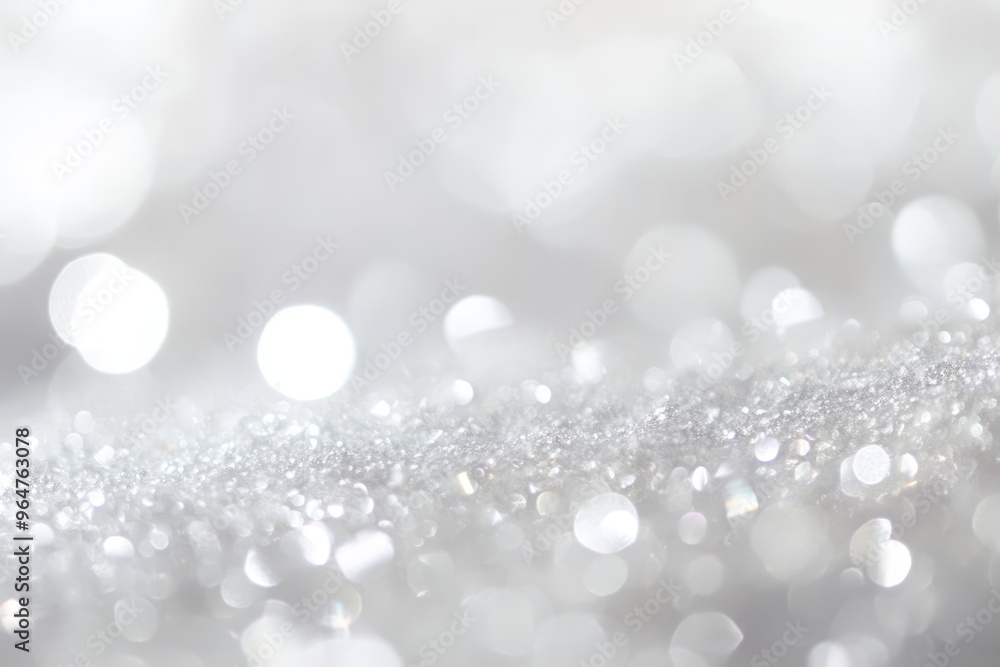 Poster abstract white bokeh background with blurred light. generative ai.