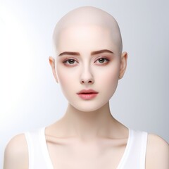 Beautiful Headless Female Portraits on White Background for Animation Mapping