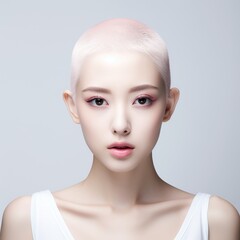 Beautiful Headless Female Portraits on White Background for Animation Mapping