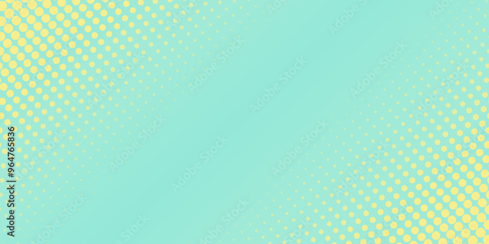 Poster diagonal yellow green gradient halftone dots background. abstract geometric art banner. dotted textu