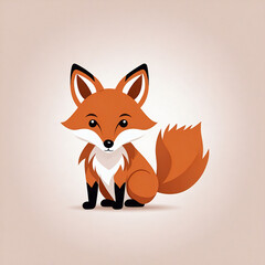Obraz premium red fox cartoon