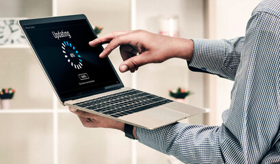 Software update on computer for modish version of device software upgrade