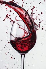 Fototapeta premium A glass being filled with red wine